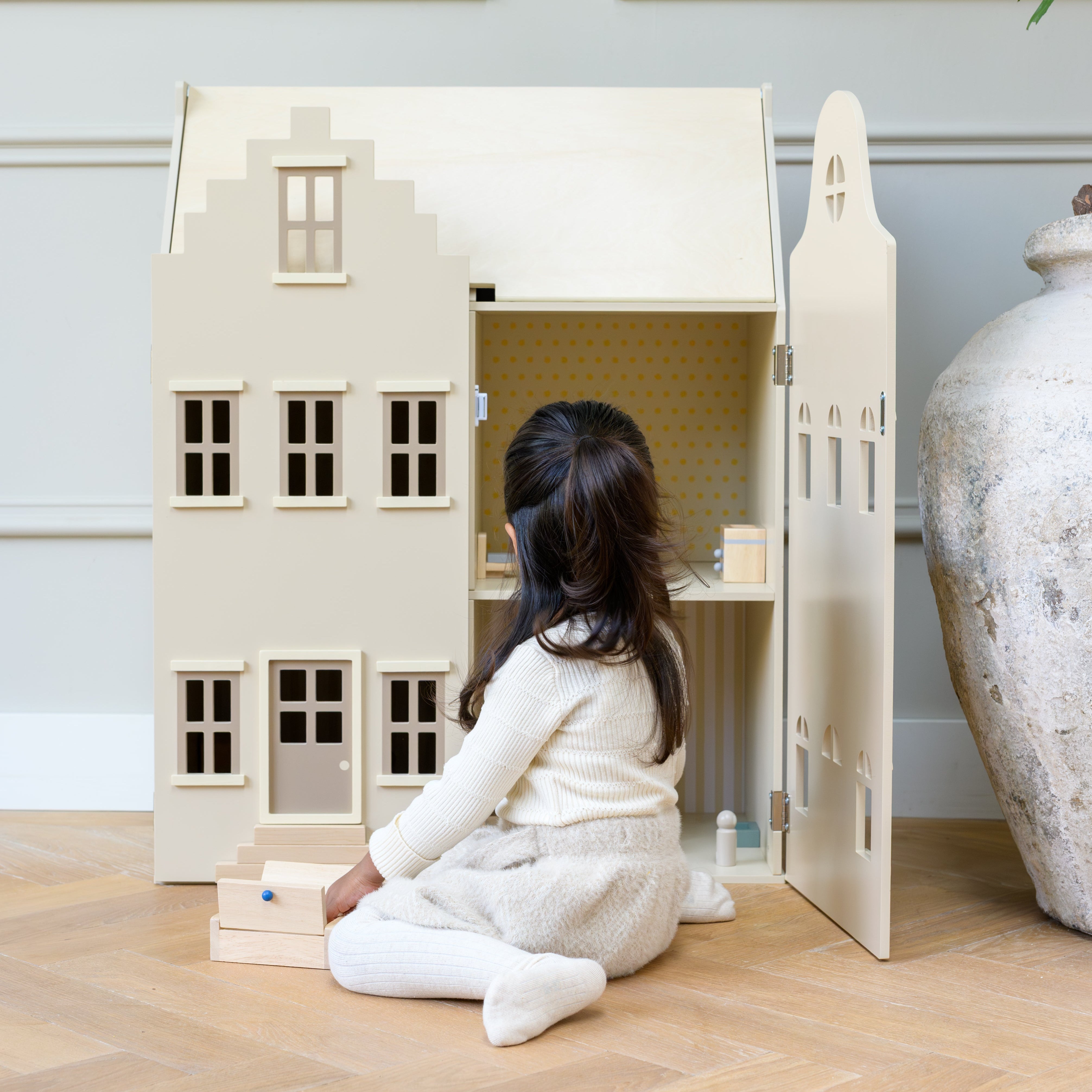 Babiem®  Poppenhuis Lynn | Grachtenpand met 24 Accessoires