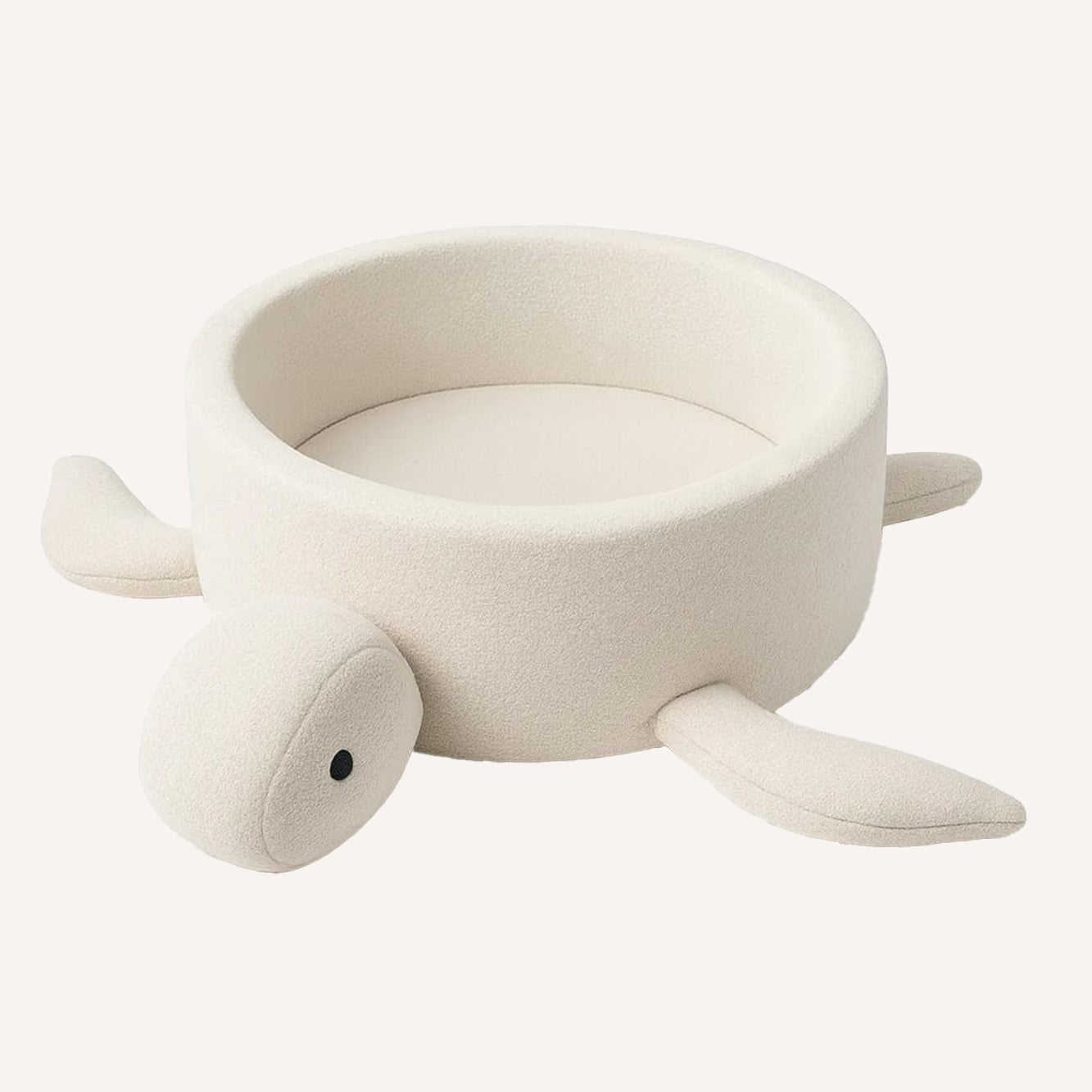 Bouclé Schildpad Cream – Ballenbak (zonder ballen)