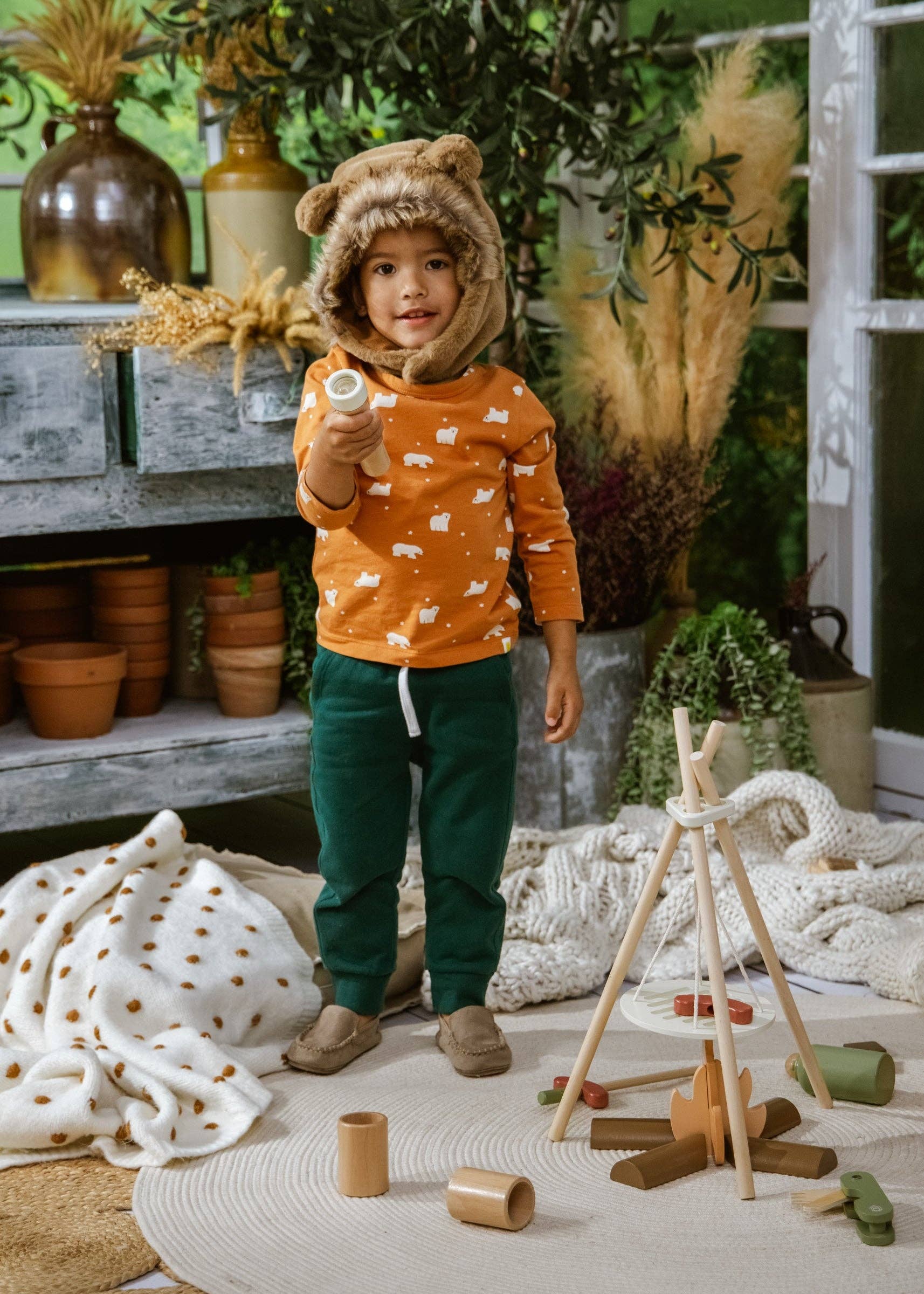 Houten Camping Speelset | Met kampvuur, marshmallows en kampeerbenodigdheden