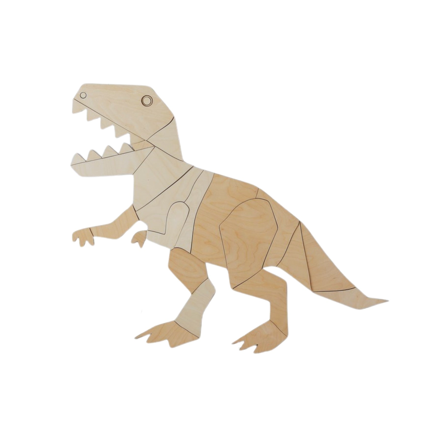 Houten Dinosaurus T-Rex – Wanddecoratie