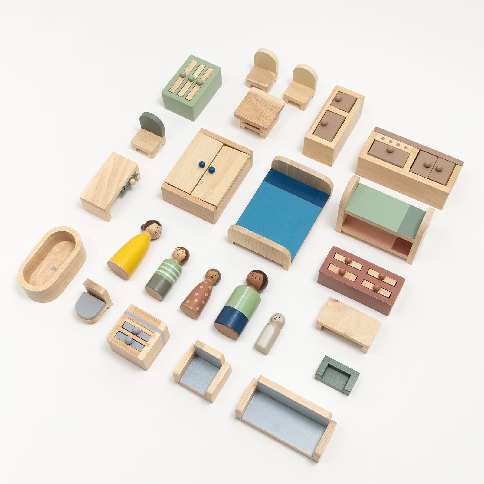 Babiem®  Poppenhuis Lynn | Grachtenpand met 24 Accessoires