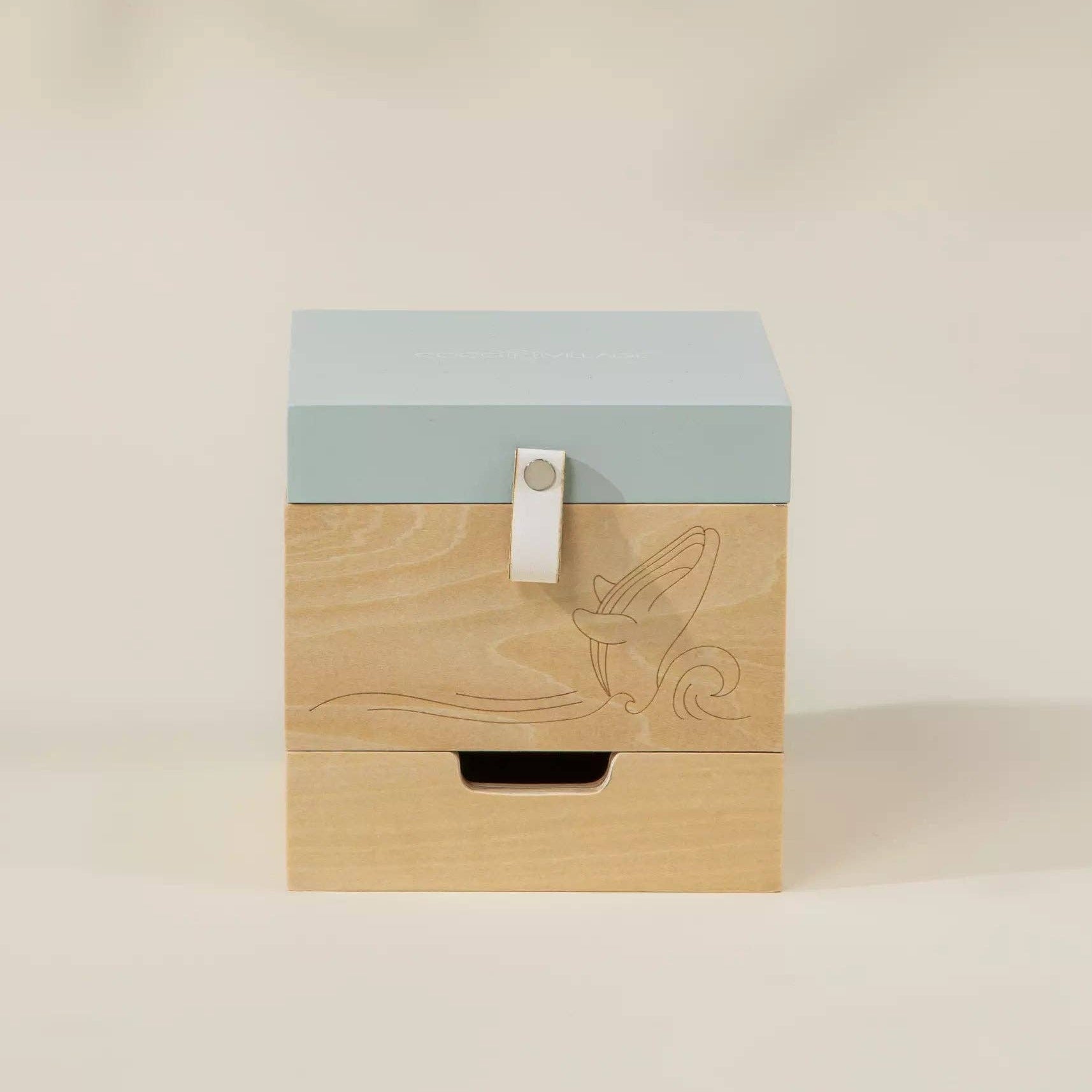 Houten Muziekdoos Ocean | Met zeilbootje en maritieme melodie