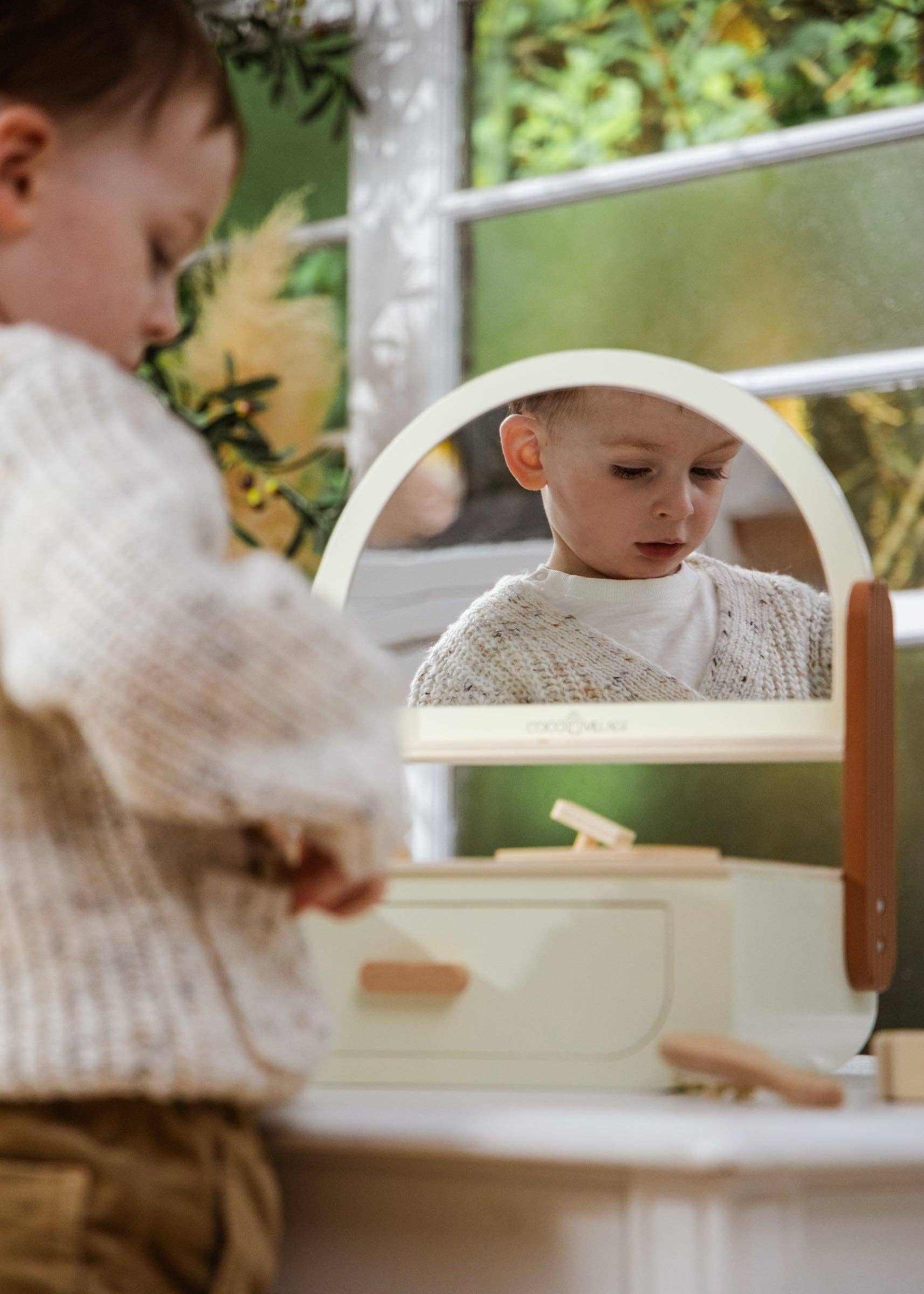 Houten Beauty Salon | Stylistenset met föhn, schaar en kappersaccessoires