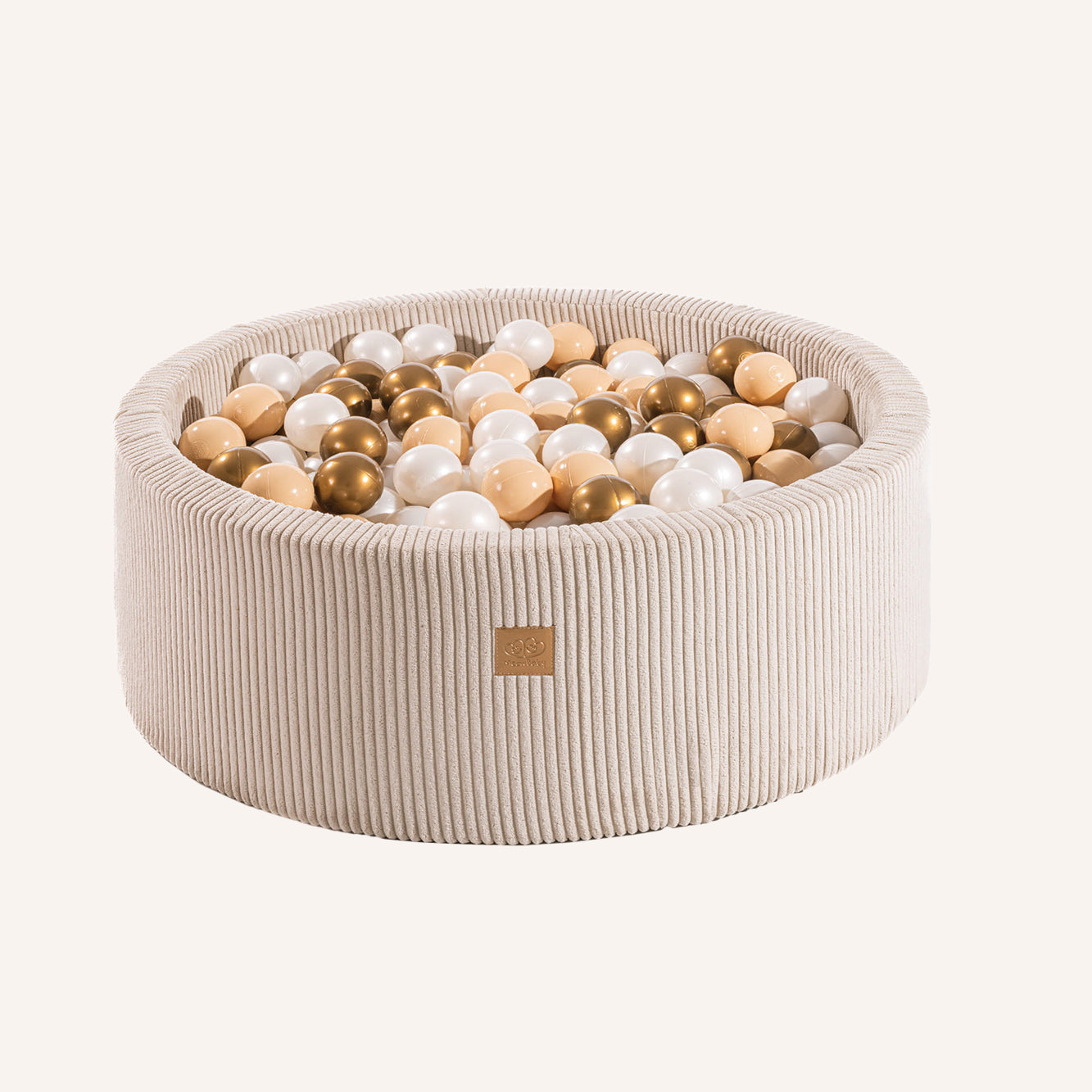 Ecru Ronde 90x30cm met 200 Ballen - Ballenbak