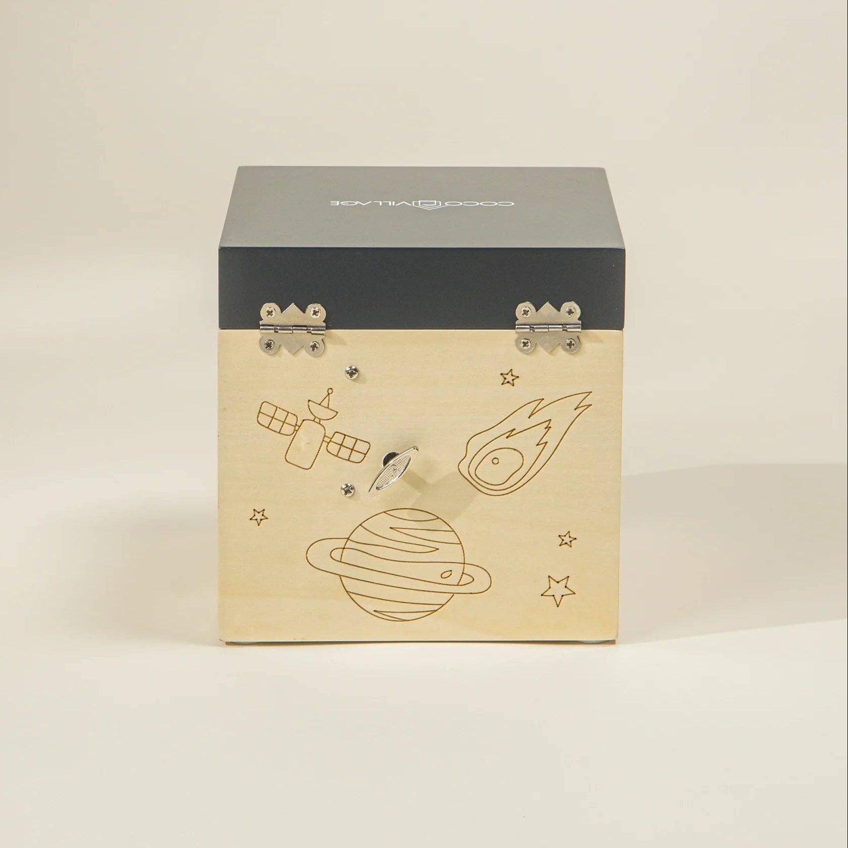 Wooden Music Box Space | With planet and Moonlight Sonata melody