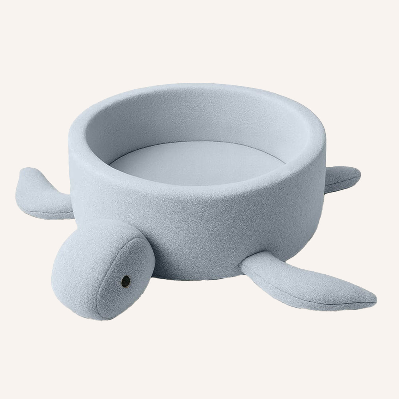 Bouclé Schildpad Ice Blue – Ballenbak (zonder ballen)