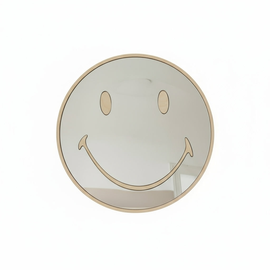Golden Wooden Smiley – Mirror